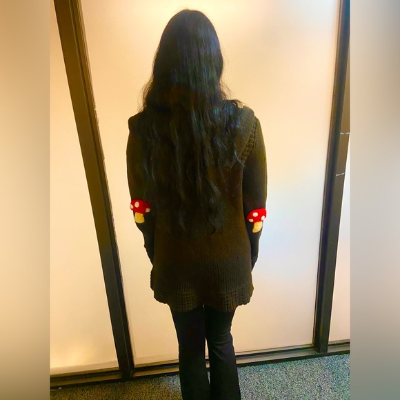 Felted Cottage Core Mushroom Sweater - Picture 3 of 6